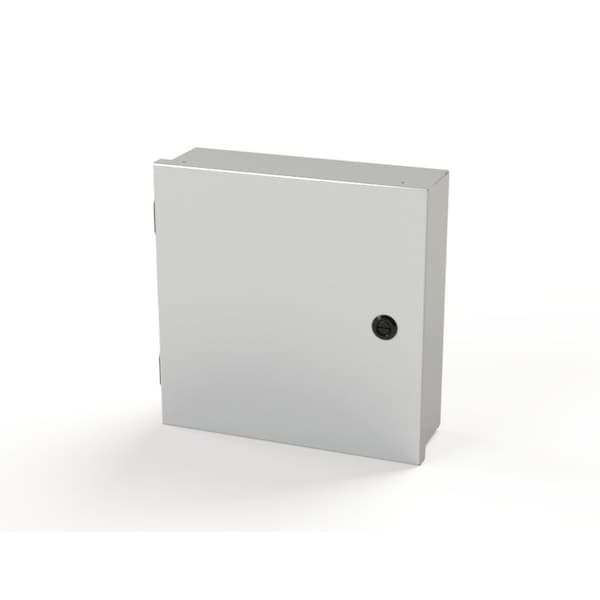 1/4 Turn Latch Electrical Enclosures, 12 in H, 4 in D, 12 in W, NEMA 1, Carbon Steel